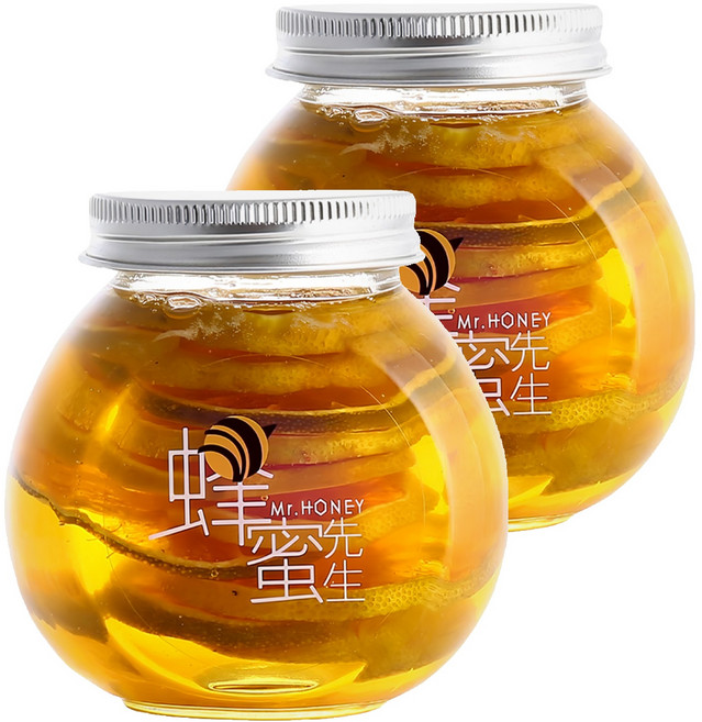 Mr.HONEY 蜂蜜先生 蜂蜜漬檸檬 台灣純蜂蜜 新鮮檸檬 成分透明無添加, 240g, 2罐
