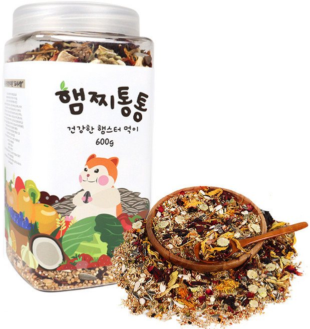 햄찌통통 건강한 햄스터 먹이 사료, 600g, 1개