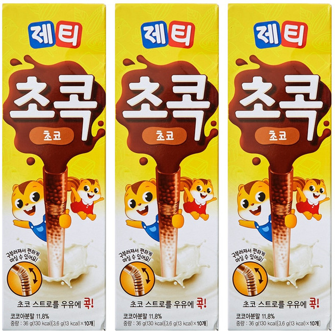 동서 제티 초콕, 3.6g, 10개입, 3개