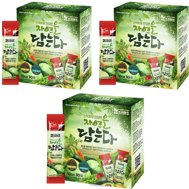 조은약초 자연을 담는다 프리미엄 곰보배추환 스틱, 90g, 3개