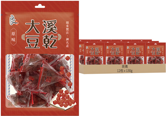 良澔 大溪名產豆丁 原味, 130g, 12袋
