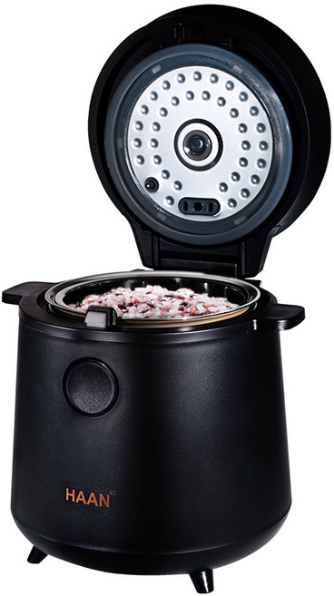 한경희생활과학 미니 저당 전기 보온밥솥 한쿡 1~3인용, HX-RC1500(클리어블랙)