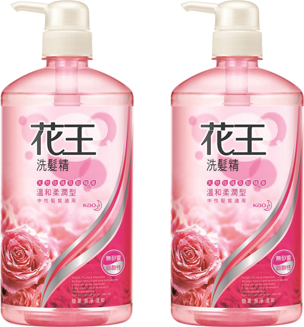 Kao 花王 洗髮精 溫和柔潤, 750ml, 2瓶