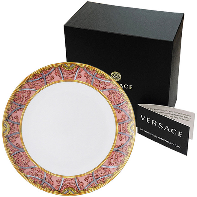 베르사체 LA SCALA DEL PALLAZZO ROSA 플레이트 28cm, 혼합색상, 1개