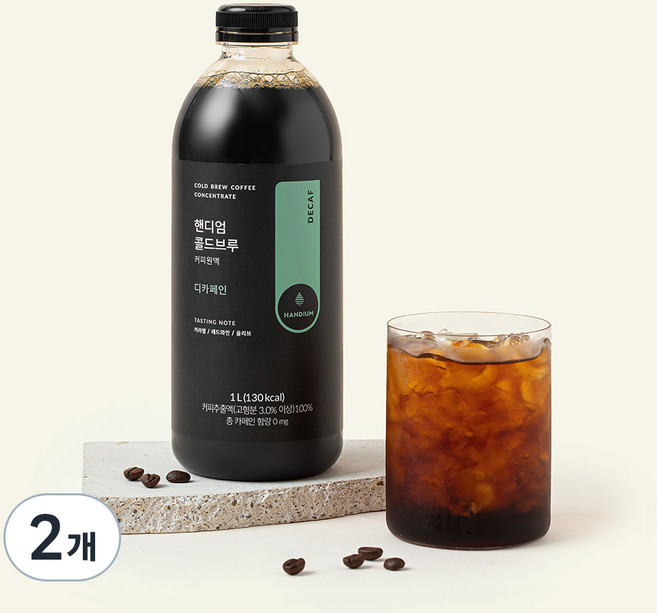핸디엄 콜드브루 원액 디카페인, 1L, 2개