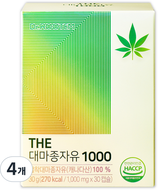 닥터루템 정품 THE 대마종자유 1000, 30정, 4개