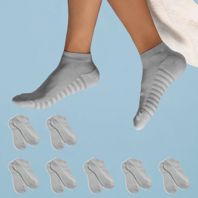 리투 에어리쿨 스니커즈 스포츠 여름 양말, 쿨그레이, 7개