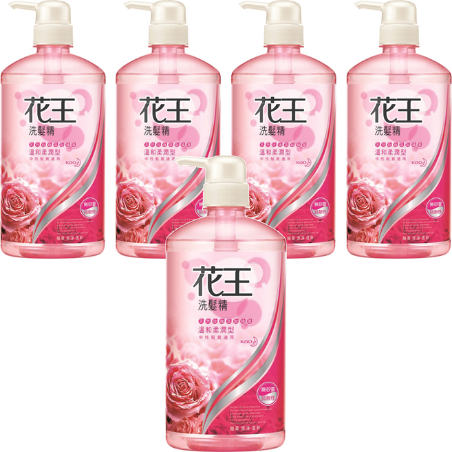 Kao 花王 洗髮精 溫和柔潤, 750ml, 5瓶