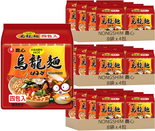 NONGSHIM 農心 香辣海鮮味烏龍麵, 120g, 96包