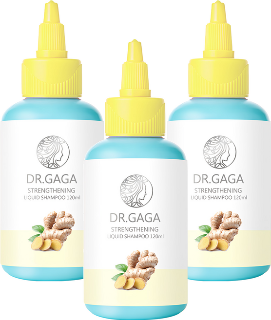 DR.GAGA 量身訂做 頭皮水狀洗髮精露 薑根胜肽 育髮專用, 120ml, 3瓶