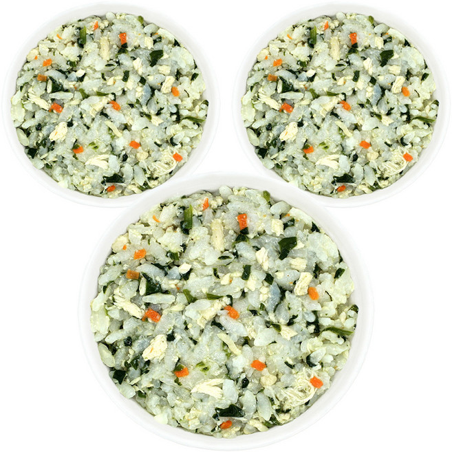 Jjangjuk 孩童副食品軟飯 13個月以上, 3個, 雞肉菠菜口味, 160g