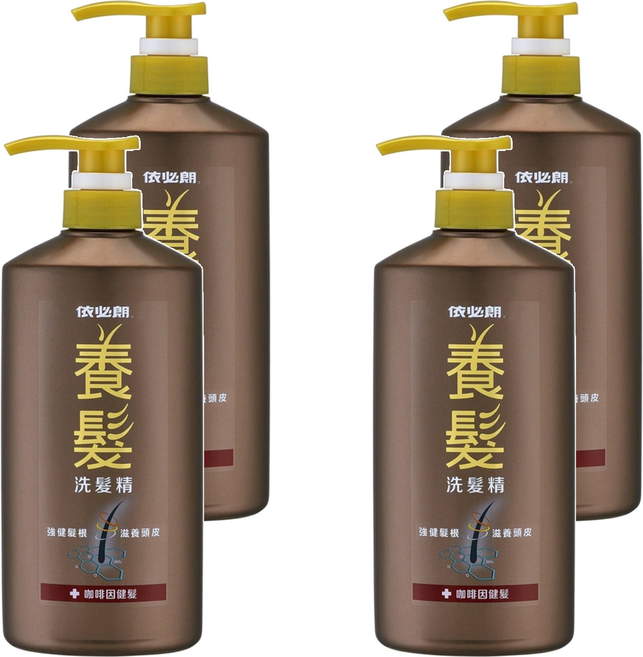 依必朗 養髮洗髮精 咖啡因, 600g, 4瓶