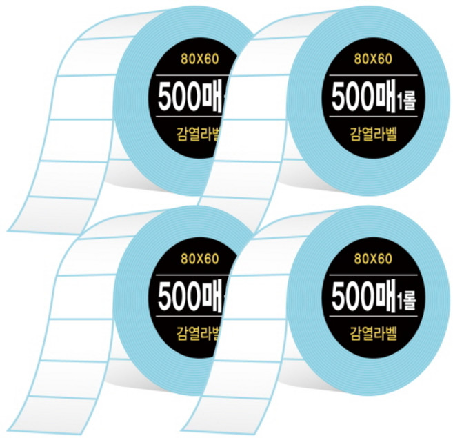 다다 감열라벨지 500매, 4롤