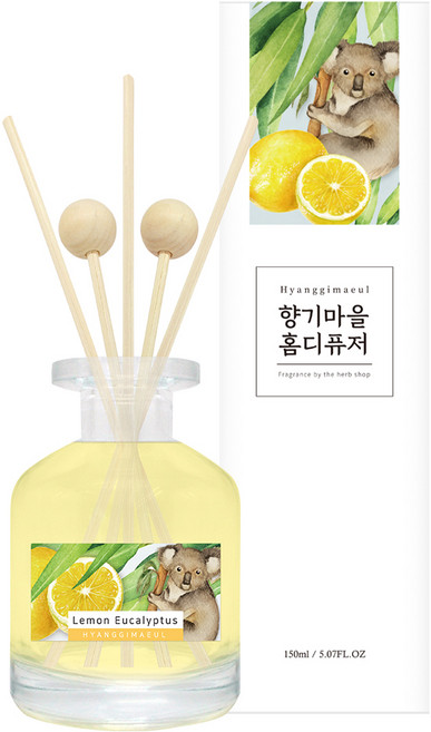 향기마을 실내용 홈 디퓨저, 레몬유칼립투스, 150ml, 1개