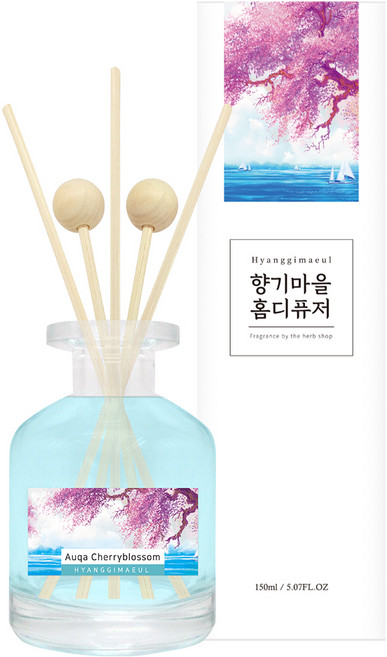 향기마을 실내용 홈 디퓨저, 아쿠아체리블라썸, 150ml, 1개