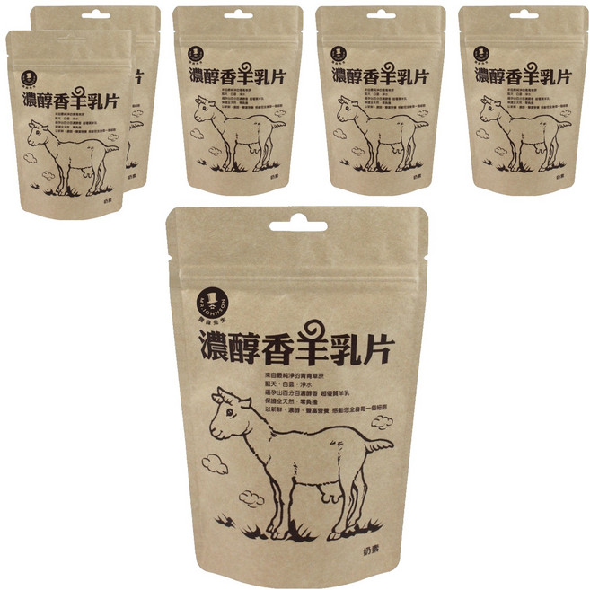 MR.JOHNSON 強森先生 濃醇香 羊乳片, 100g, 6包