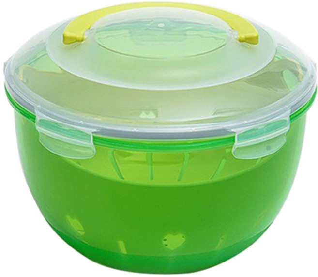 제오닉 수박 야채 보관용기 + 손잡이커버 + 채반, 그린, 1세트