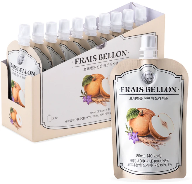 프레벨롱 진한 배도라지즙, 80ml, 10개 - 쿠팡