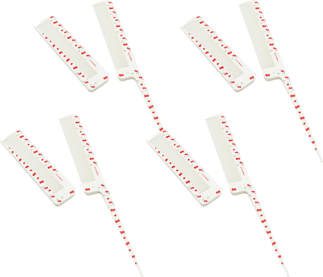 뷰티홈 산리오캐릭터즈 폴딩 꼬리빗, 헬로키티 아이보리, 4개