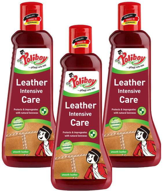 폴리보이 레더 인텐시브 케어 가죽 광택 영양공급 세정제, 200ml, 3개