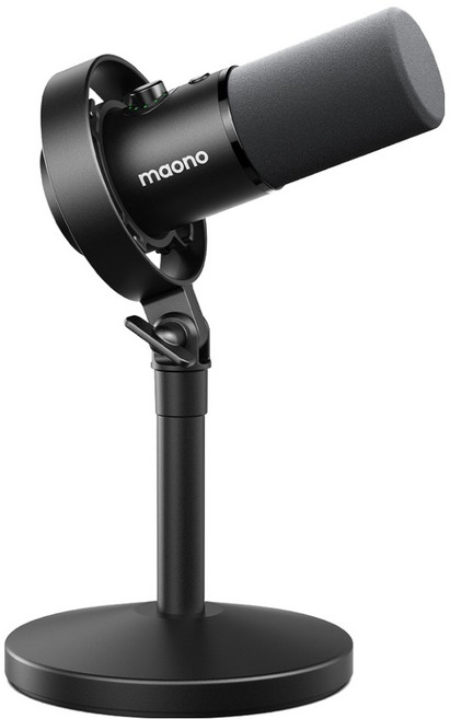 마오노 USB XLR 노이즈캔슬링 다이나믹 마이크 프로 레코딩 팟캐스트 스탠드형, PD300X_T(스탠드형), 블랙, PD300XT
