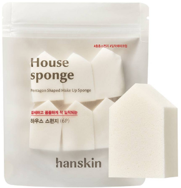 한스킨 하우스 모양 스펀지 6매, 1개