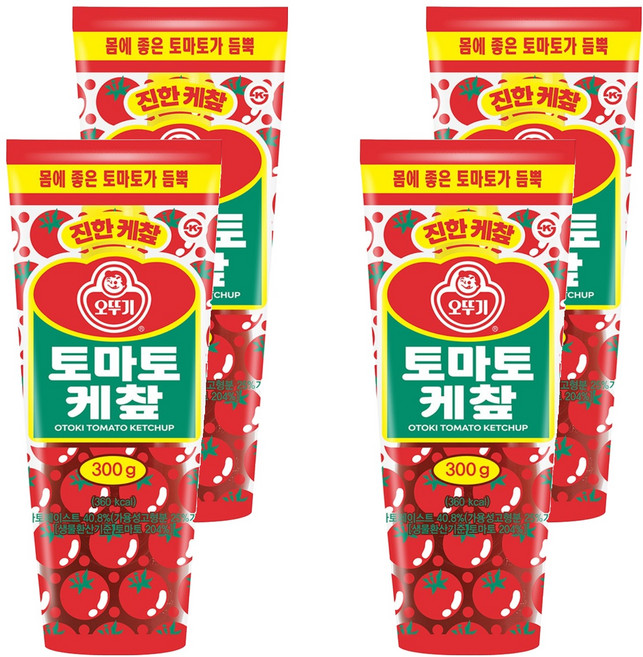 오뚜기 토마토 케챂, 300g, 4개