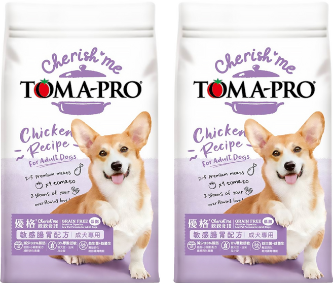 TOMA-PRO 優格 親親 成犬敏感腸胃低脂配方, 5lb, 2袋
