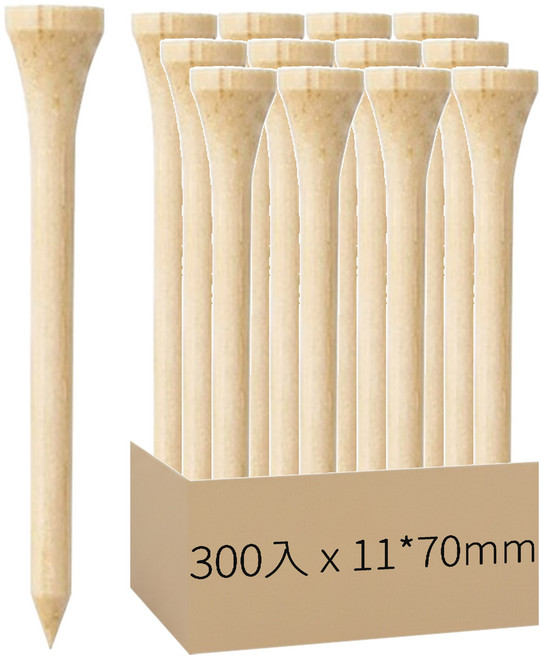 木製高爾夫球長梯 300入, 1組, 原木色