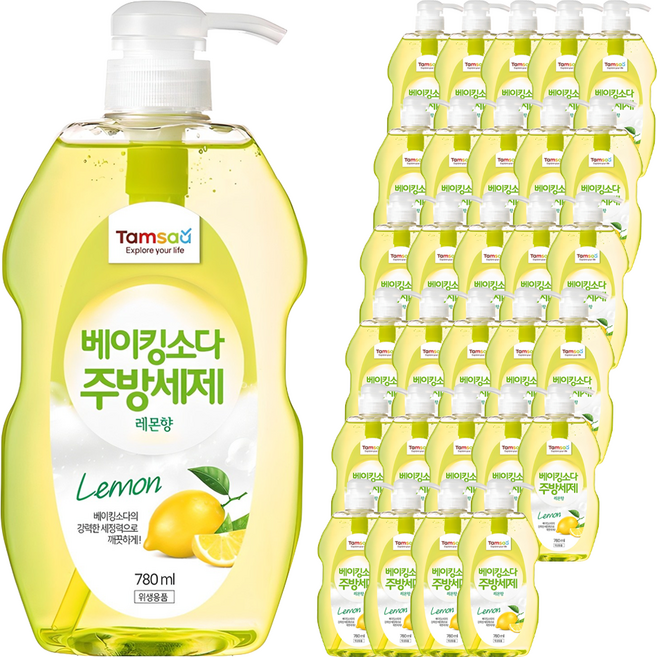 탐사 베이킹소다 주방세제 레몬향, 780ml, 30개