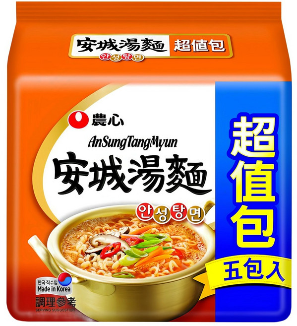 NONGSHIM 農心 安城湯麵 125g, 5包
