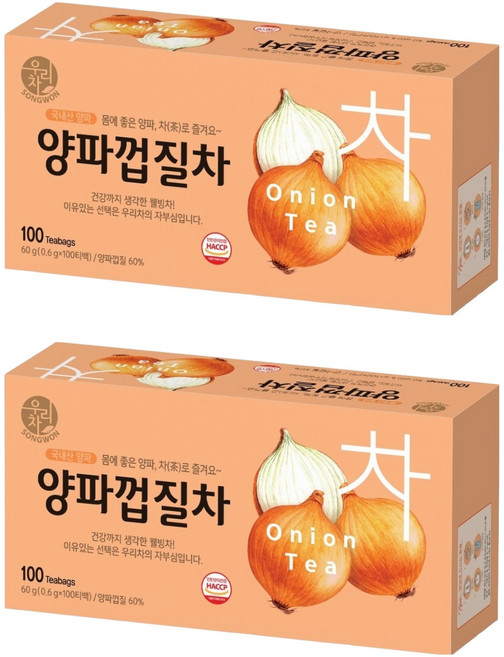 우리차 송원식품 양파껍질차, 600mg, 100개입, 2개
