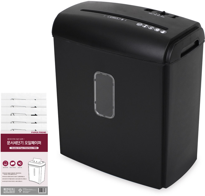 페이퍼프랜드 문서세단기 + 오일, PK-811CX, 블랙