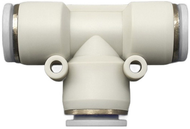 미미네아쿠아 싱글라인 원터치피팅 T자 호스 화이트 0600, 1개