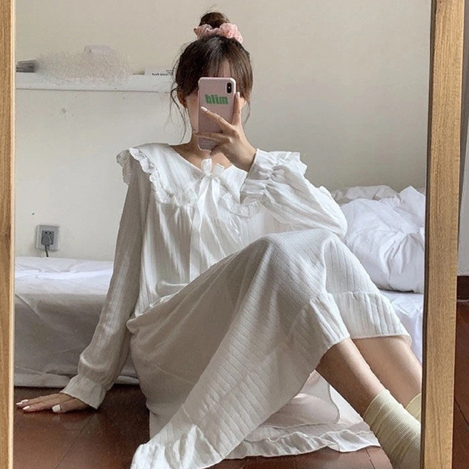 엘쏘 여성용 러블리 리본 공주 잠옷 원피스