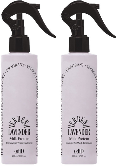 오디드 밀크 프로틴 인텐시브 노워시 앰플 트리트먼트 버베나 라벤더, 200ml, 2개