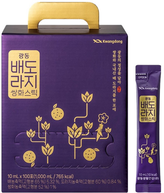 광동 배도라지 쌍화 스틱, 10ml, 100개