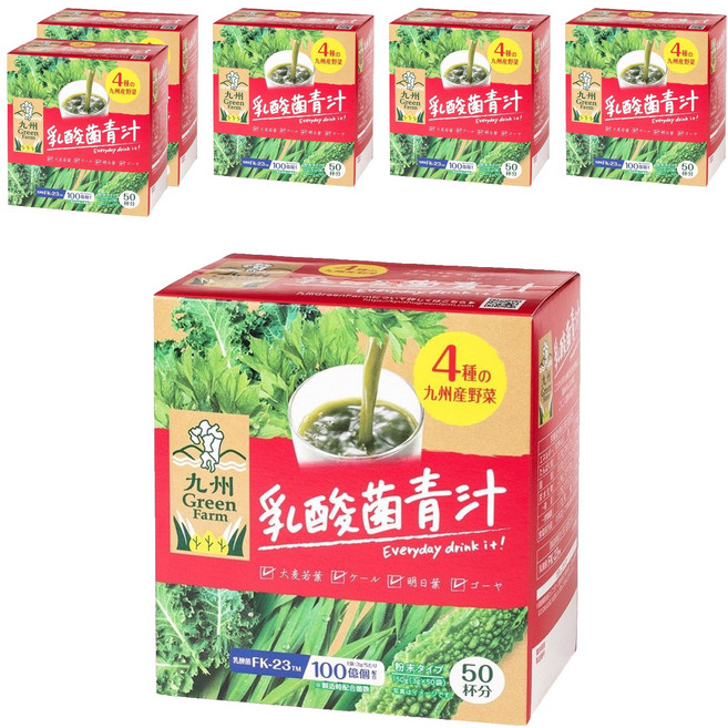 九州 Green Farm 日本原裝進口九州產乳酸菌青汁, 50包, 3g, 6盒
