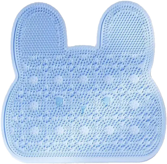 오펠리어 실리콘 욕실 발 각질 제거 매트, 블루, 1개
