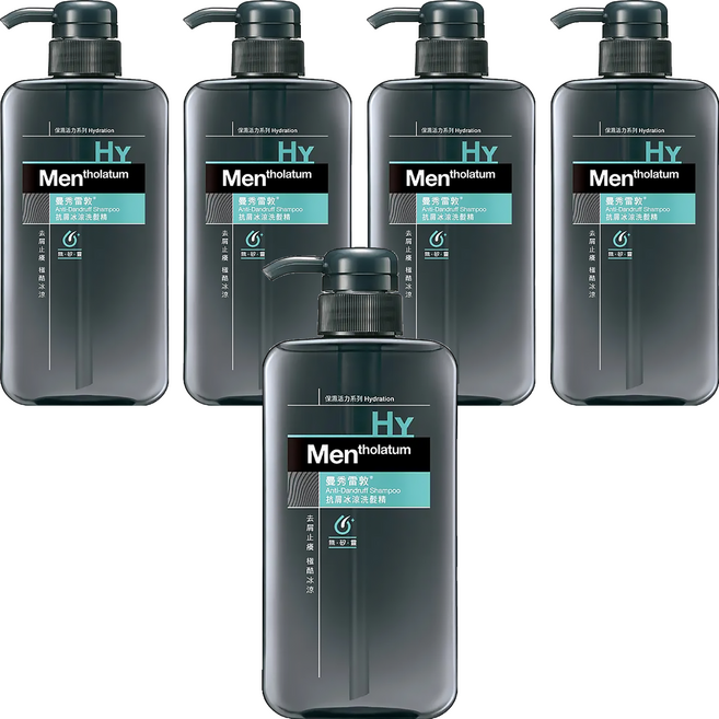 MENTHOLATUM 曼秀雷敦 抗屑冰涼洗髮精 薄荷 + 柑橘, 550ml, 5瓶