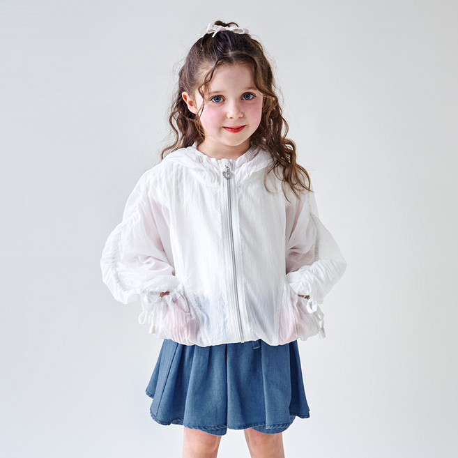 월튼키즈 아동용 시어링 리본 셔링점퍼