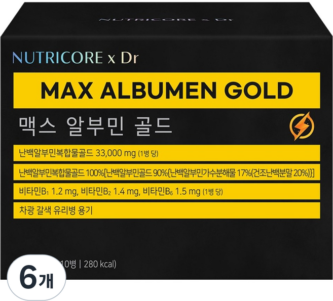 뉴트리코어 맥스 알부민 골드, 10회분, 6개