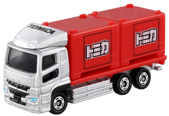 TOMICA 多美小汽車 三菱Fuso貨櫃車, 紅色 + 銀色, 1台