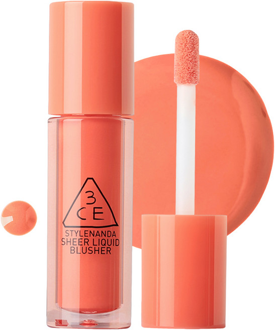 3CE 쉬어 리퀴드 블러셔, COZY PEACH, 1개