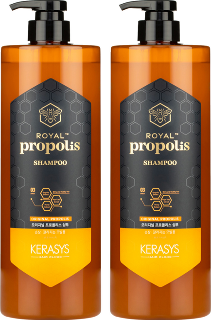 KERASYS 蜂王漿活力光澤洗髮精 經典蜂膠, 1L, 2瓶