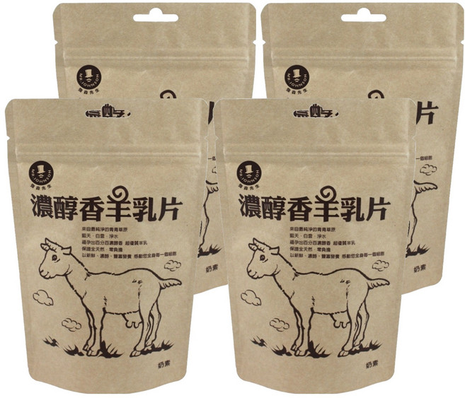 MR.JOHNSON 強森先生 濃醇香 羊乳片, 100g, 4包