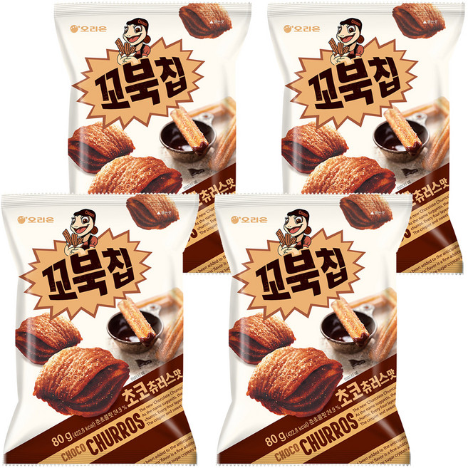 ORION 好麗友 烏龜脆片 巧克力口味, 80g, 4包
