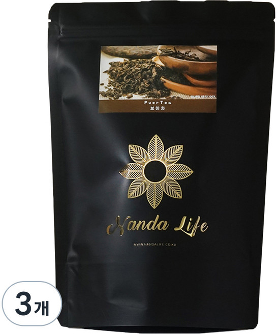 난다라이프 보이차 티백, 1g, 100개입, 3개