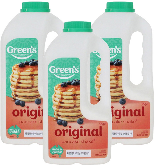 그린스 오리지널 팬케이크 쉐이크, 375g, 3개
