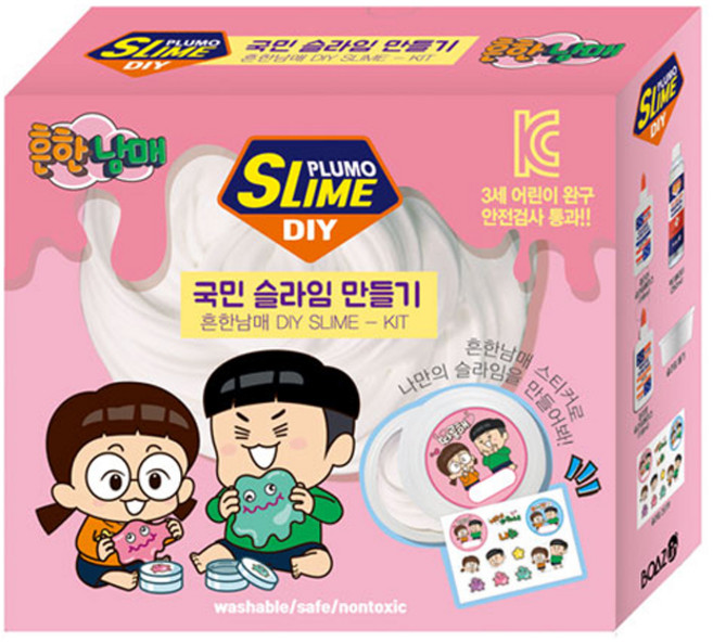 보아스린 흔한남매 국민슬라임 키트, 1세트, 혼합 색상